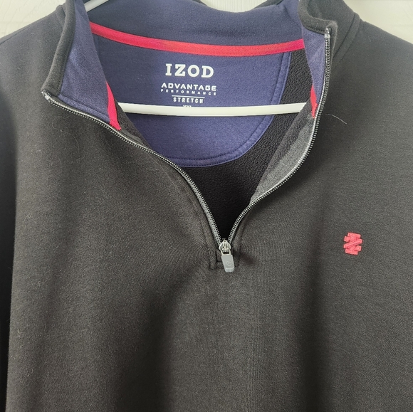 IZOD mens quarter zip pull over. Black size XXL - Picture 4 of 4